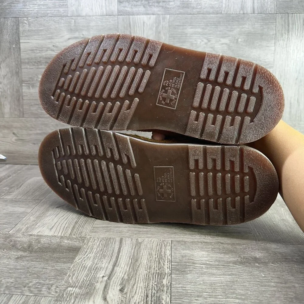 Dr. Marten ISHAM Men's size 11 Faux Shearling Lined Suede Wheat Mule - Picture 7 of 7